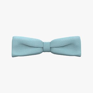 Straight End Realistic Ribbon Bow 3D model