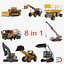construction vehicles rigged 2 3d ma