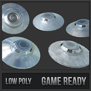 flying saucer pbr 3D model