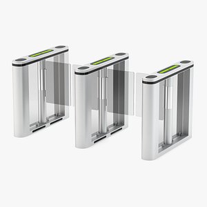 High Security Supermarket Swing Gate Waterproof with Acrylic Turnstile Barrier