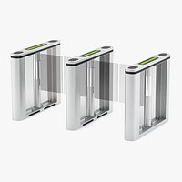 High Security Supermarket Swing Gate Waterproof with Acrylic Turnstile Barrier