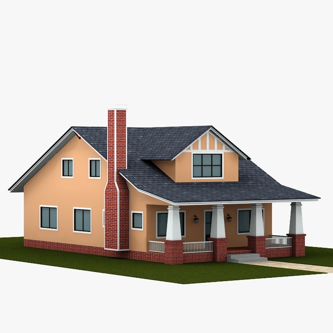 3d Bungalow House Model
