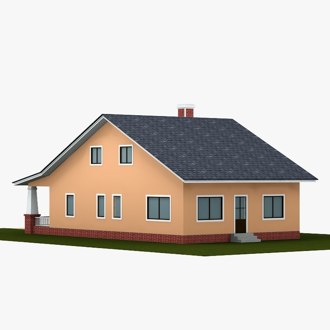 3d Bungalow House Model