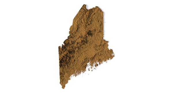 State of Maine STL model 3D Project 3D model