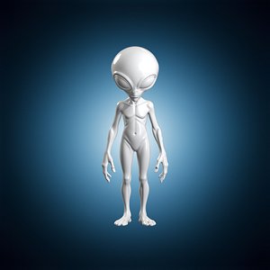 Standing Alien 3D Print Model model