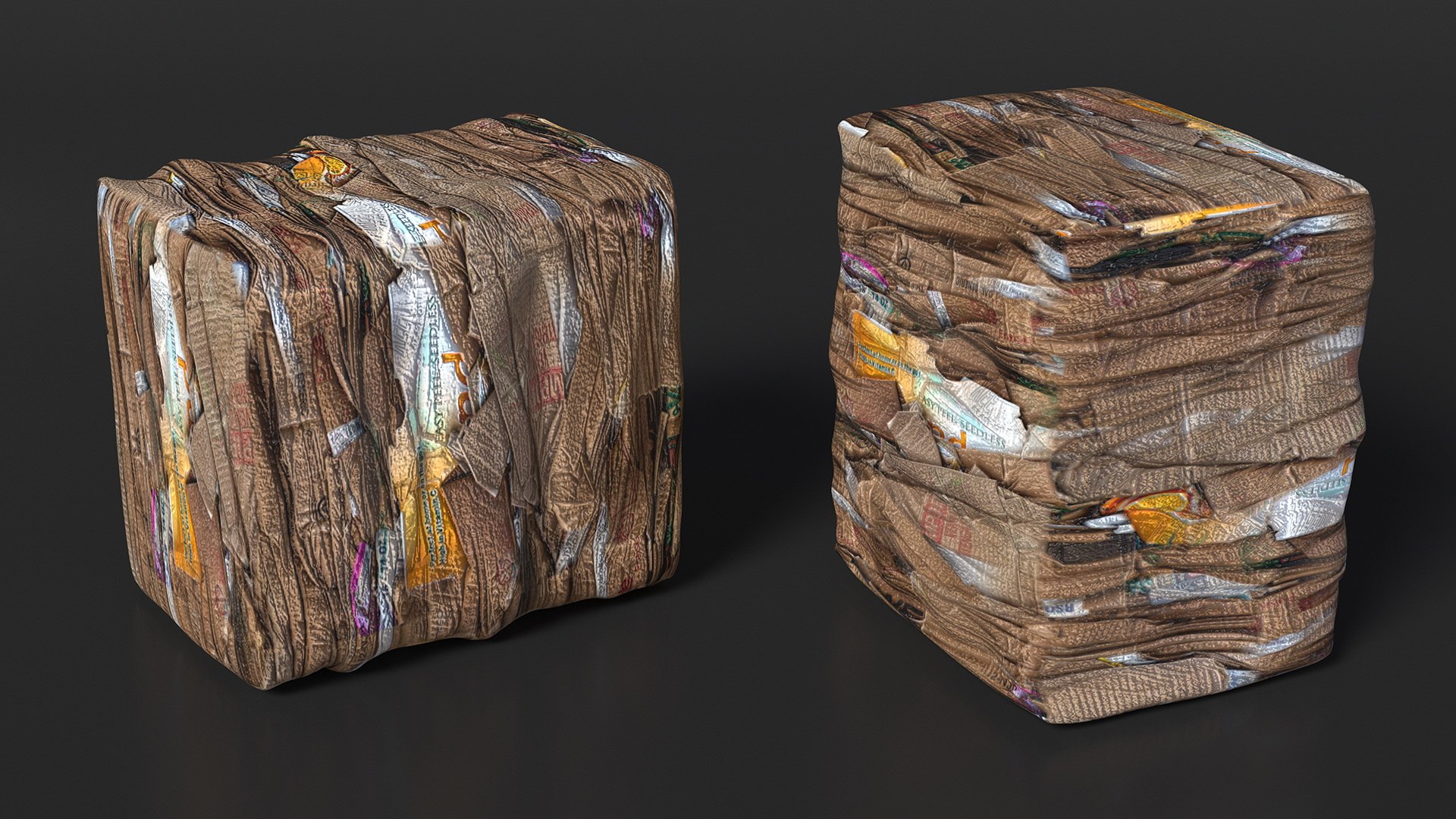 3D Model Pressed Cardboard Briquette - TurboSquid 2271601