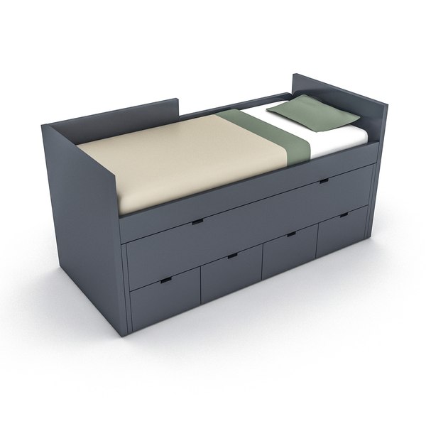 3D 3d wardrobe bed 02 model