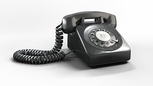 Vintage Rotary Phone 3D model
