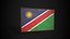 Old Picture Frame With Namibia  Flag - Game Ready PBR Low-poly 3D Model