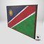 Old Picture Frame With Namibia  Flag - Game Ready PBR Low-poly 3D Model