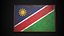 Old Picture Frame With Namibia  Flag - Game Ready PBR Low-poly 3D Model