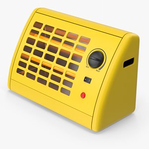 Yellow Electric Heater 3D model