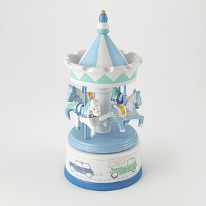 3d musical carousel globe trotter model