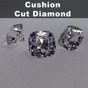 cushion cut diamond 3ds