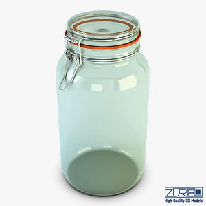 3d model of jar hermetic 2 liter
