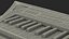 3D White Keytar Roland AX Edge
