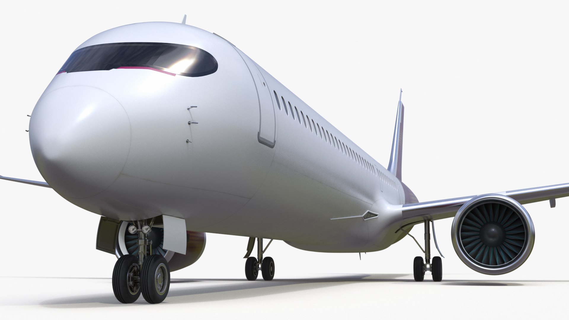 Concept Modern Aircraft Turbofan 3D model preview