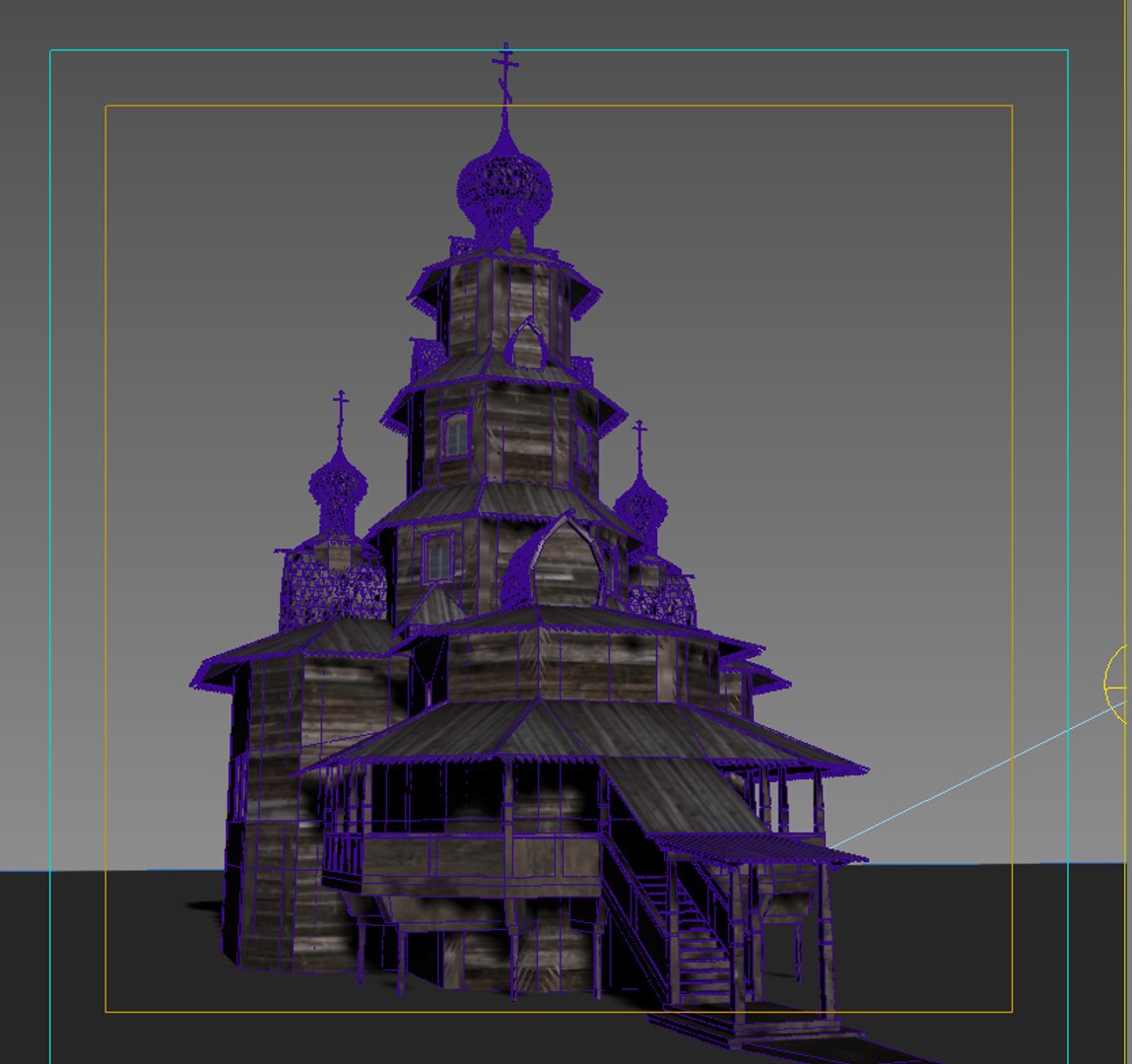 3D Model Russian Wooden Church - TurboSquid 1462198