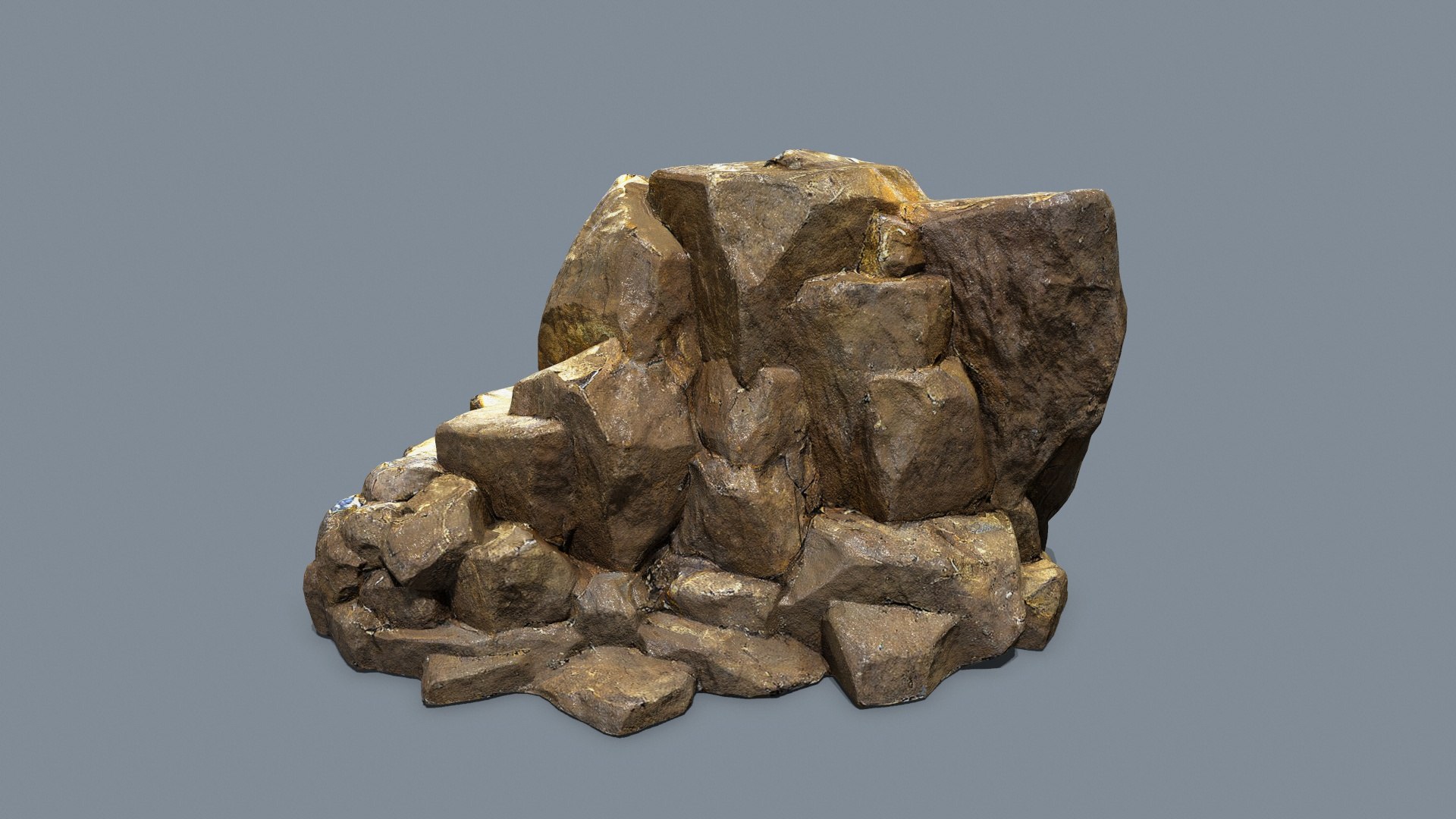3D Desert Gold Rocks - TurboSquid 2211116