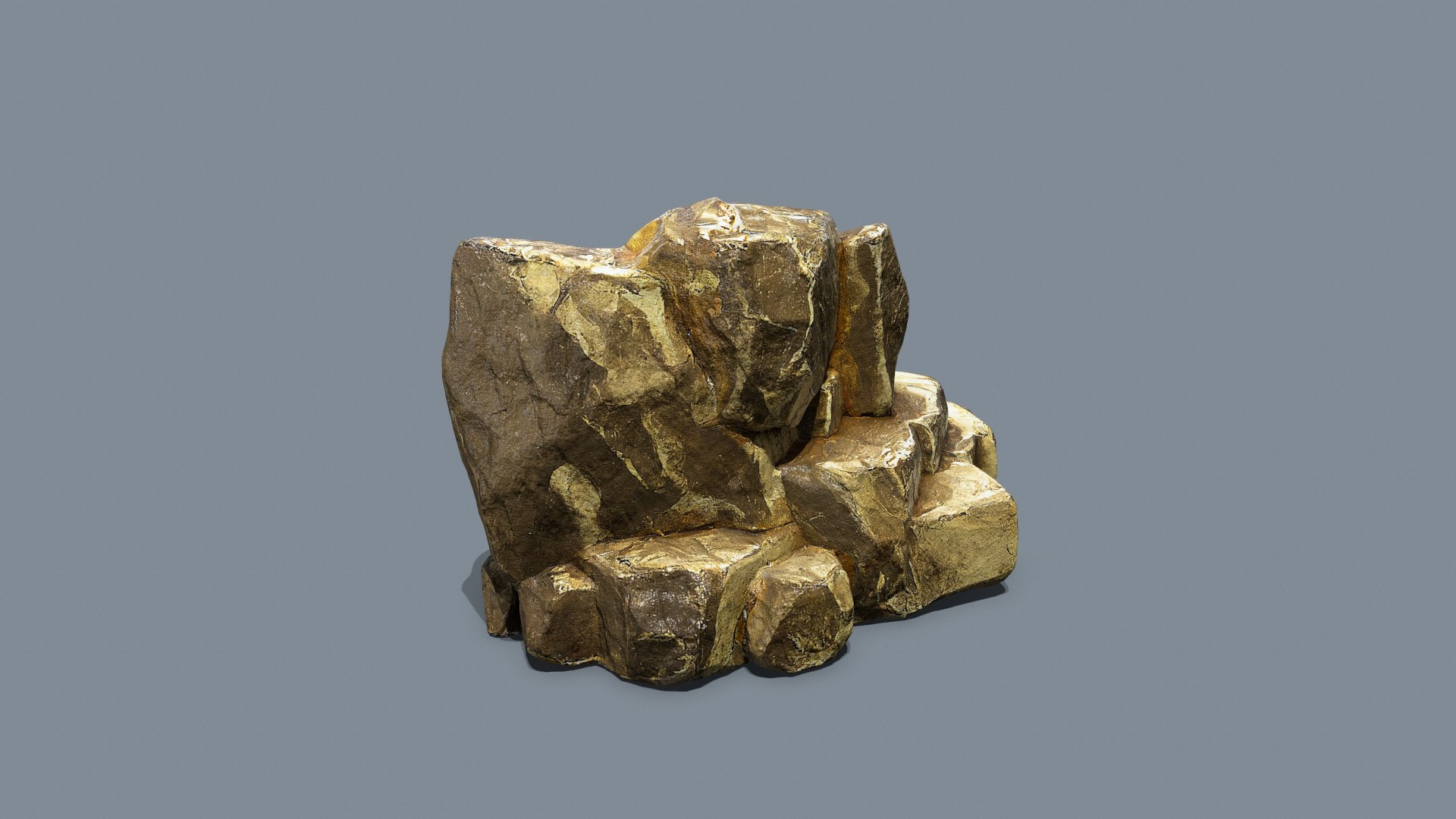3D Desert Gold Rocks - TurboSquid 2211116