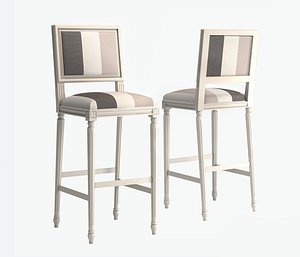 3D bar stool luigi xvi model