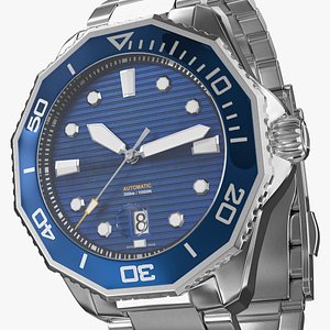 Professional Diving Watch Blue 3D model
