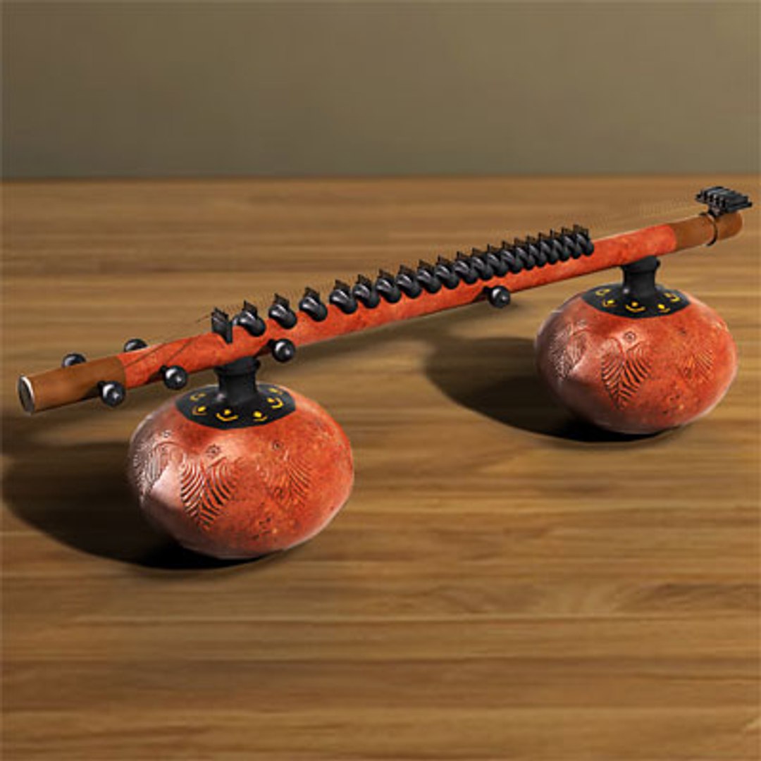 3d Indian Rudra Vina Model