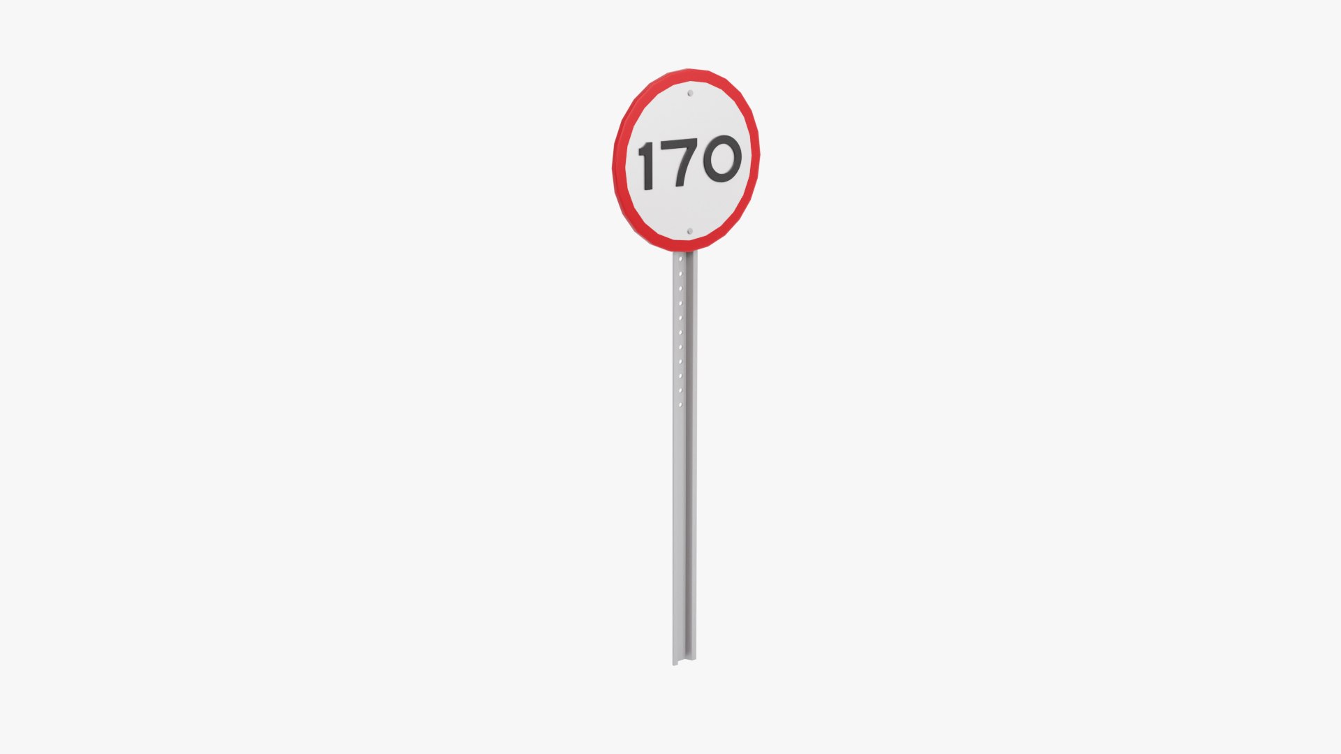 3D Speed Limit Road Sign 170 - TurboSquid 2227999