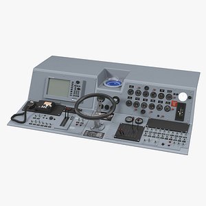 3d model military boat control panel