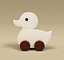 Jouet en bois de canard
