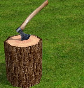 stump axe 3d 3ds