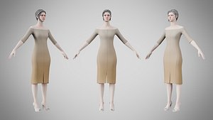 3D Dress 14 Grullo