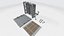 -MHB02F- Mecha Hangar Bay Base and Wall SET 02 Fixture