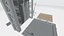 -MHB02F- Mecha Hangar Bay Base and Wall SET 02 Fixture