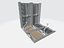 -MHB02F- Mecha Hangar Bay Base and Wall SET 02 Fixture