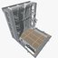 -MHB02F- Mecha Hangar Bay Base and Wall SET 02 Fixture