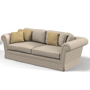 traditional country sofa 3d model