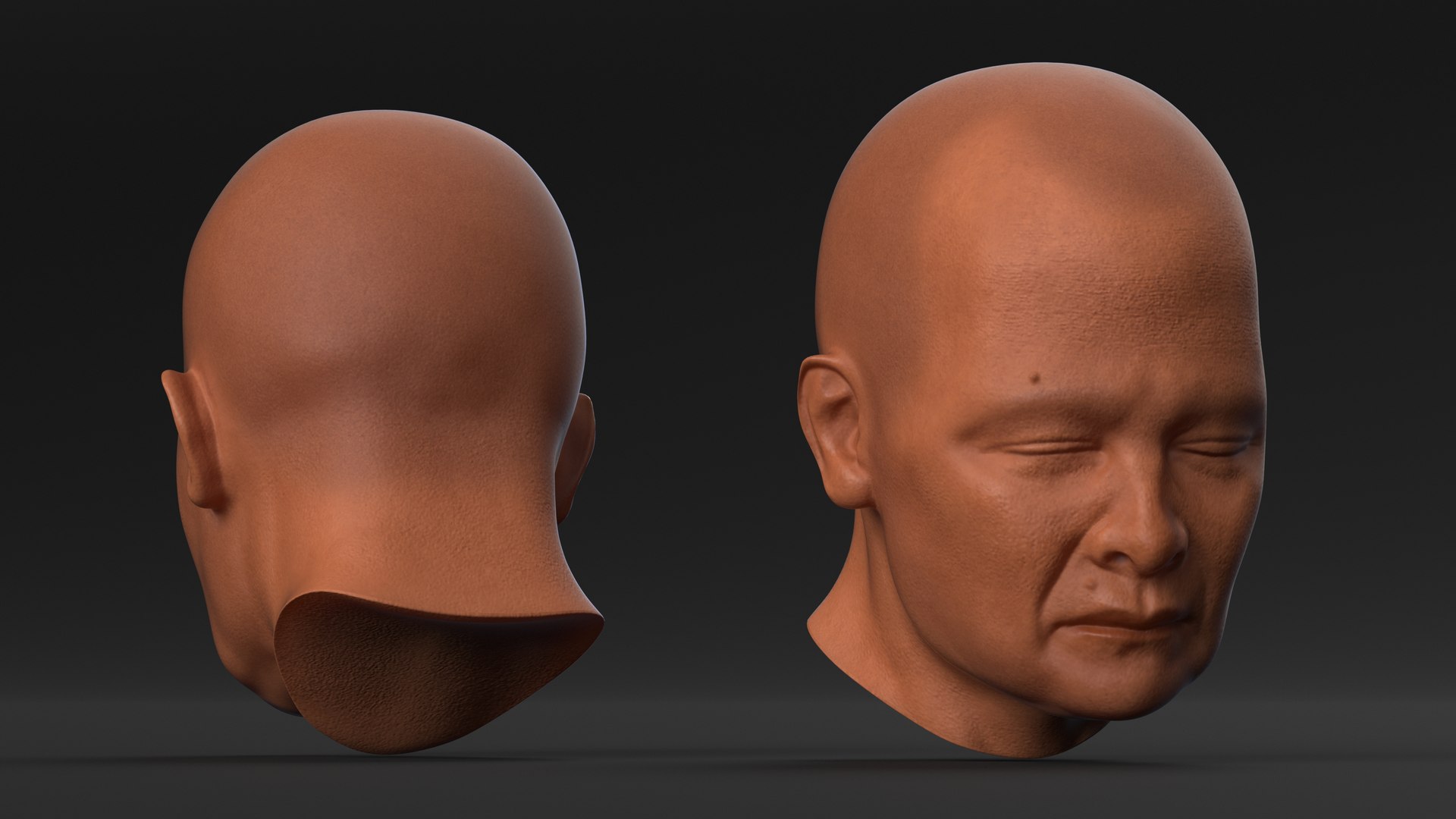 Monk Head Model TurboSquid 2001413