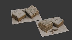 Weathered Stone Blocks 3D model