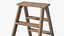 Escalera de madera abierta