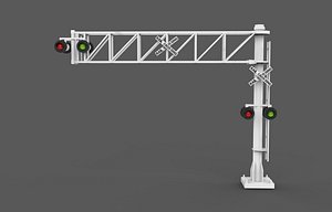 Railroad Crossing 3D model 3D model