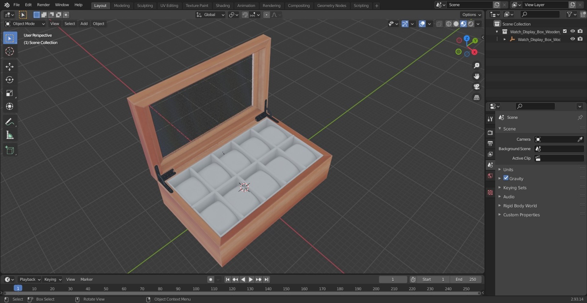 3D Watch Display Box Wooden - TurboSquid 2030666