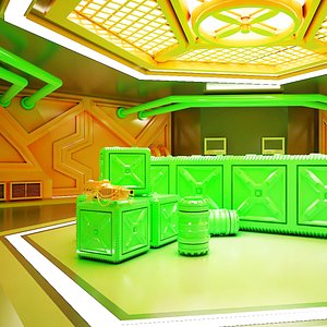 Sci-fi Corridor 02 HI-RES 3D model