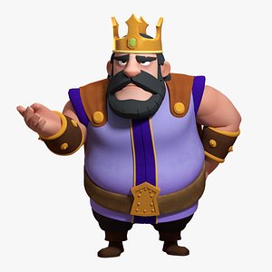 stylized king character games 3D model