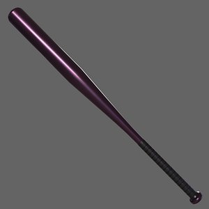 3D PBR Baseball Bat Magenta