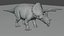 Photoreal Triceratops for Animation  3D Print