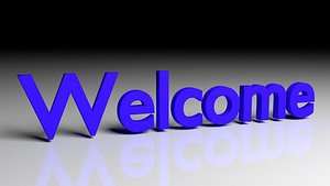 3D disappear welcome text animation