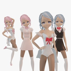 NANA - Stylized 3D Woman Anime Character 3D model