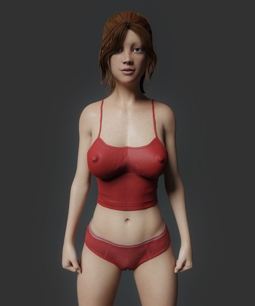 3D body rig cartoons model
