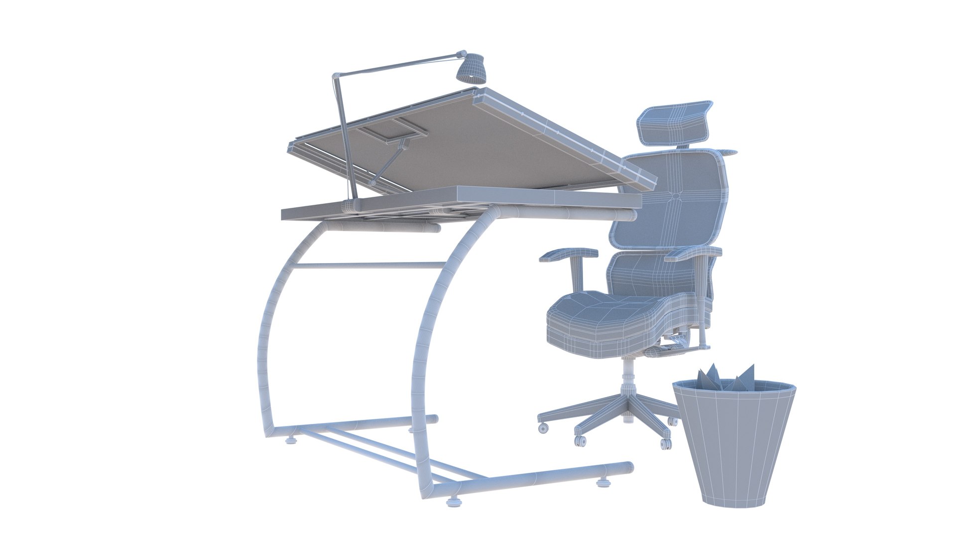 Drafting Table And Office Chair Model TurboSquid 1772919
